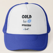 Blauwe lippen en harten trucker pet (Voorkant)