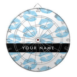 Blauwe lippen, kus, lippenstift, Jouw naam, person Dartbord