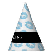 Blauwe lippen, kus, lippenstift, Jouw naam, person Feesthoedjes (Rechts)