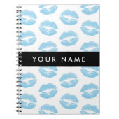 Blauwe lippen, kus, lippenstift, Jouw naam, person Notitieboek (Voorkant)