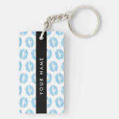 Blauwe lippen, kus, lippenstift, Jouw naam, person Sleutelhanger (achterkant)