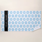 Blauwe lippen, kus, lippenstift, Jouw naam, person Strandlaken (Voorkant)