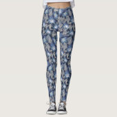 Blauwe lippen leggings (Voorkant)