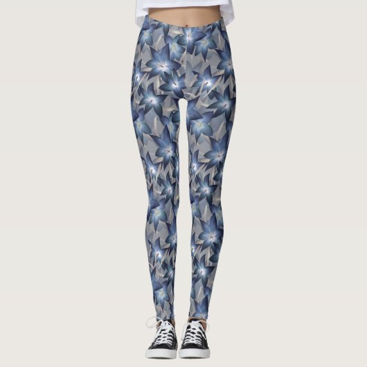 Blauwe lippen leggings (Voorkant)