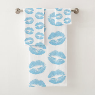 Blauwe Lippen, Lippenpatroon, Blauwe Lippenstift, Bad Handdoek