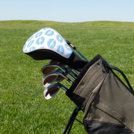 Blauwe lippen, lippenpatroon, blauwe lippenstift,  golfheadcover