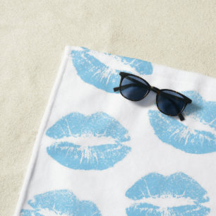 Blauwe Lippen, Lippenpatroon, Blauwe Lippenstift, Strandlaken