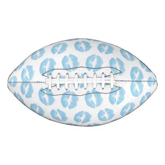 Blauwe lippen, patroon van lippen, blauwe lippenst american football (Voorkant)