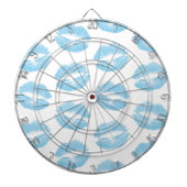 Blauwe lippen, patroon van lippen, blauwe lippenst dartbord (Voorkant)