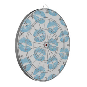 Blauwe lippen, patroon van lippen, blauwe lippenst dartbord