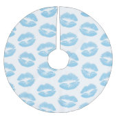 Blauwe lippen, patroon van lippen, blauwe lippenst kerstboom rok (Voorkant)
