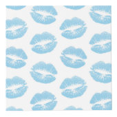 Blauwe lippen, patroon van lippen, blauwe lippenst kubus (Voorkant)