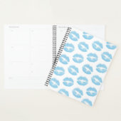 Blauwe lippen, patroon van lippen, blauwe lippenst planner (Display)