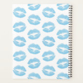Blauwe lippen, patroon van lippen, blauwe lippenst planner (Achterkant)