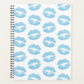 Blauwe lippen, patroon van lippen, blauwe lippenst planner (Voorkant)