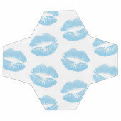 Blauwe lippen, patroon van lippen, blauwe lippenst voetbal (Enkel)