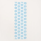 Blauwe lippen, patroon van lippen, blauwe lippenst yogamat (Voorkant)