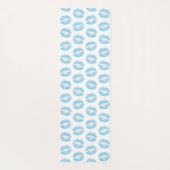 Blauwe lippen, patroon van lippen, blauwe lippenst yogamat (Achterkant)