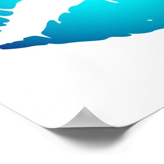 Blauwe lippen poster (Hoek)