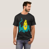 blauwe lippen t-shirt (Voorkant volledig)