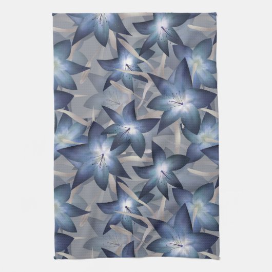 Blauwe lippen theedoek (Verticaal)