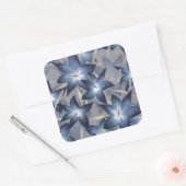 Blauwe lippen vierkante sticker (Envelop)