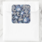 Blauwe lippen vierkante sticker (Tas)