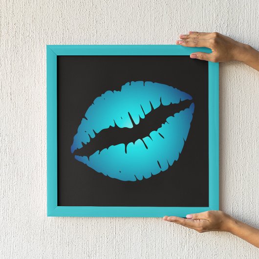 Blauwe Lippenstift Poster