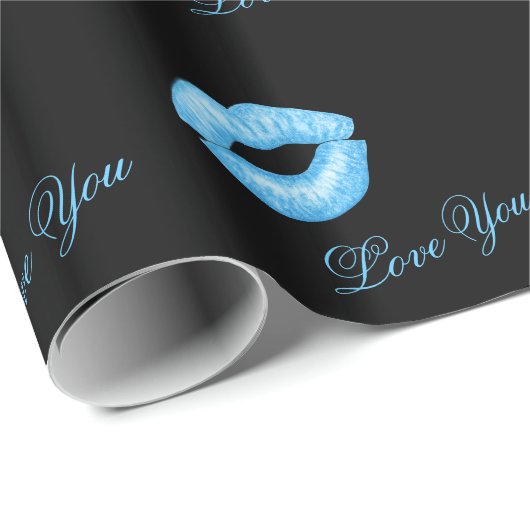 Blauwe lipstick Kisses die papier verpakt (Rol Hoek)