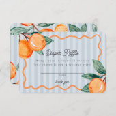 Blauwe Little Cutie Pastel Citrus Luier Raffle Informatiekaartje (Voorkant / Achterkant)