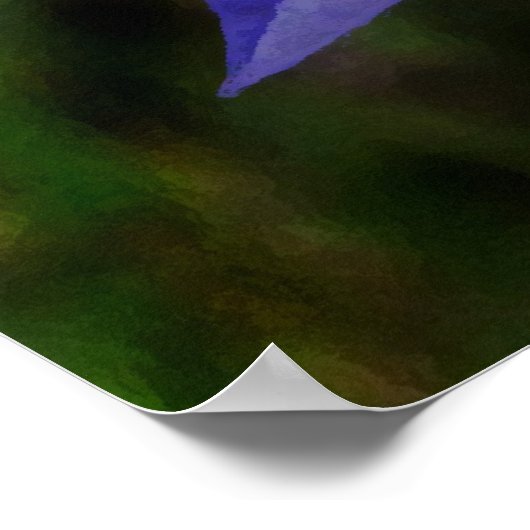 Blauwe Lobelia Poster (Hoek)