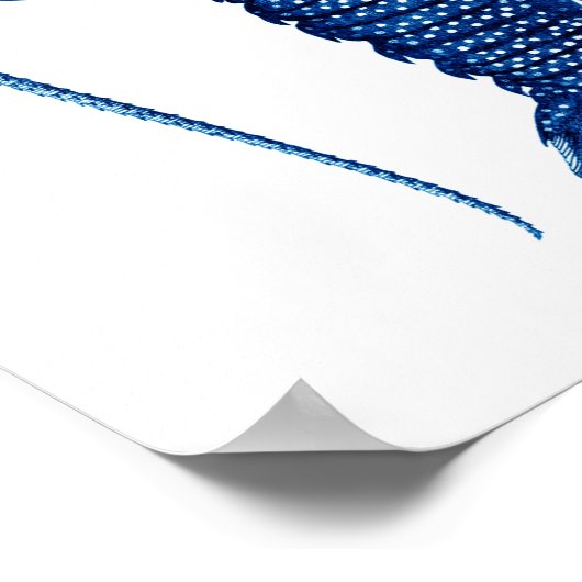 blauwe Lobster Natuurlijke Geschiedenis Art Print (Hoek)