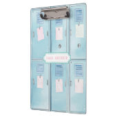 Blauwe Lockers op de Middelbare School Klembord (Links)