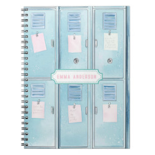 Blauwe Lockers op de Middelbare School Notitieboek