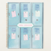 Blauwe Lockers op de Middelbare School Planner (Voorkant)