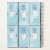 Blauwe Lockers op de Middelbare School Planner (Achterkant)