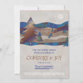 Blauwe Logo, bruin, Aqua Rustic Vakkaarten Kaart (Voorkant)