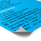 Blauwe Logo, Rijschool, Instructeur Advert Poster (Hoek)