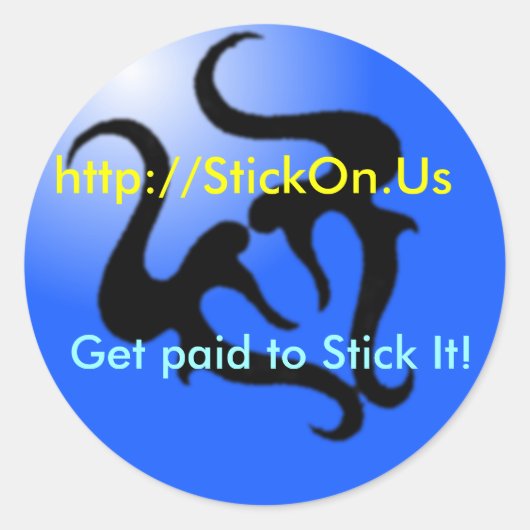 Blauwe logo Sticker (Voorkant)