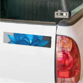 Blauwe Lotus Bloem Bumpersticker (Op Truck)