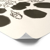 Blauwe Lotus Floral tekening Poster (Hoek)