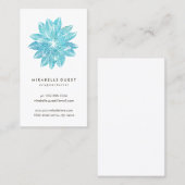 Blauwe Lotus | Florence-Waterverf Visitekaartje (Voorkant / Achterkant)