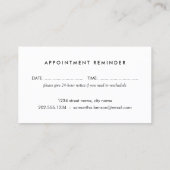 Blauwe Lotus Flower | Aanstelling van de Waterverf Afsprakenkaartje (Achterkant)