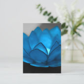 Blauwe Lotus Flower Briefkaart (Staand voorkant)