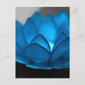 Blauwe Lotus Flower Briefkaart (Voorkant)