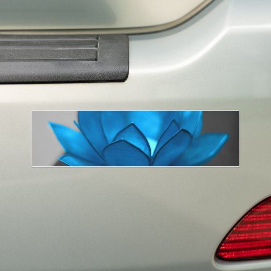 Blauwe Lotus Flower Bumpersticker (Op auto)