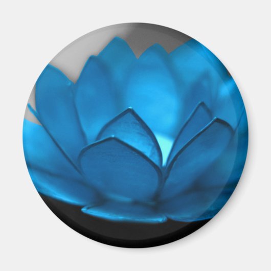 Blauwe Lotus Flower Magneet (Voorkant)
