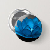 Blauwe Lotus Flower Ronde Button 5,7 Cm (Voorkant /achterkant)