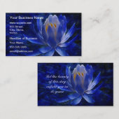 Blauwe Lotus Flower Visitekaartje (Voorkant / Achterkant)