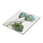 BLAUWE LOTUS FLOWERS TRIVET TEGELTJE (Zijkant)
